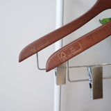 【FSC認証取得】woola FSC認証木製 ピンチバー付きハンガー ブラウン