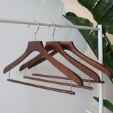 【FSC認証取得】woola FSC認証木製 スライドバー付きハンガー ブラウン