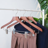 【FSC認証取得】woola FSC認証木製 ピンチバー付きハンガー ブラウン