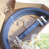 「ギフトBOX付」肩をいためない まろやかハンガー+ボトムス用グリップクリップハンガーセット