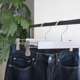 【グリップクリップ付】「ボトムス用大理石柄ハンガー」