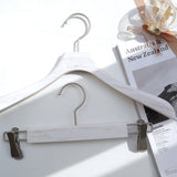 【グリップクリップ付】「ボトムス用大理石柄ハンガー」