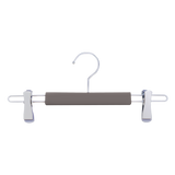 「ギフトBOX付」肩をいためない まろやかハンガー+ボトムス用グリップクリップハンガーセット