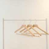 【3セット限定セール】FSC認証取得 woola FSC認証木製 スライドバー付きハンガー 50本セット