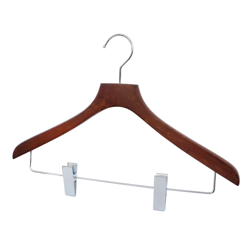 【FSC認証取得】woola FSC認証木製　ピンチバー付きハンガー  ブラウン