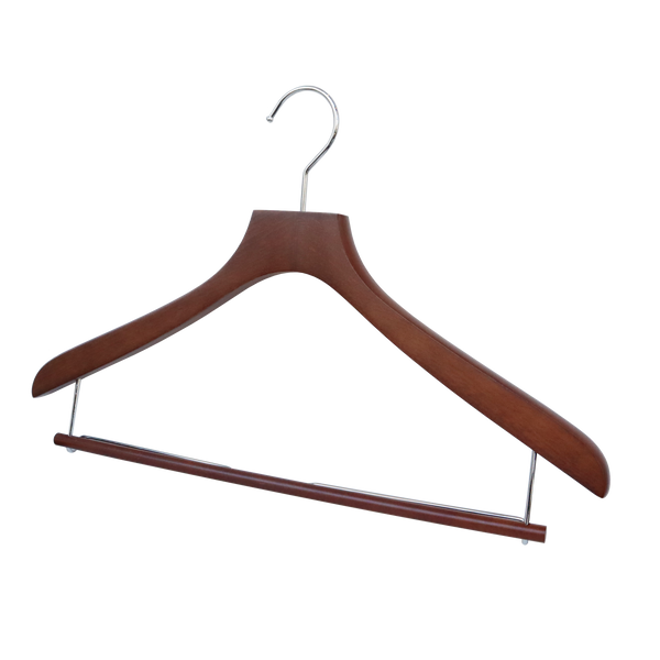 【FSC認証取得】woola FSC認証木製　スライドバー付きハンガー ブラウン