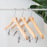 【FSC認証取得】woola FSC認証木製　ピンチバー付きハンガー