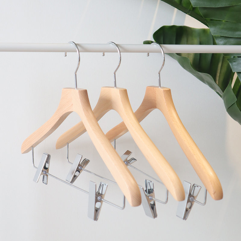 【FSC認証取得】woola FSC認証木製　ピンチバー付きハンガー