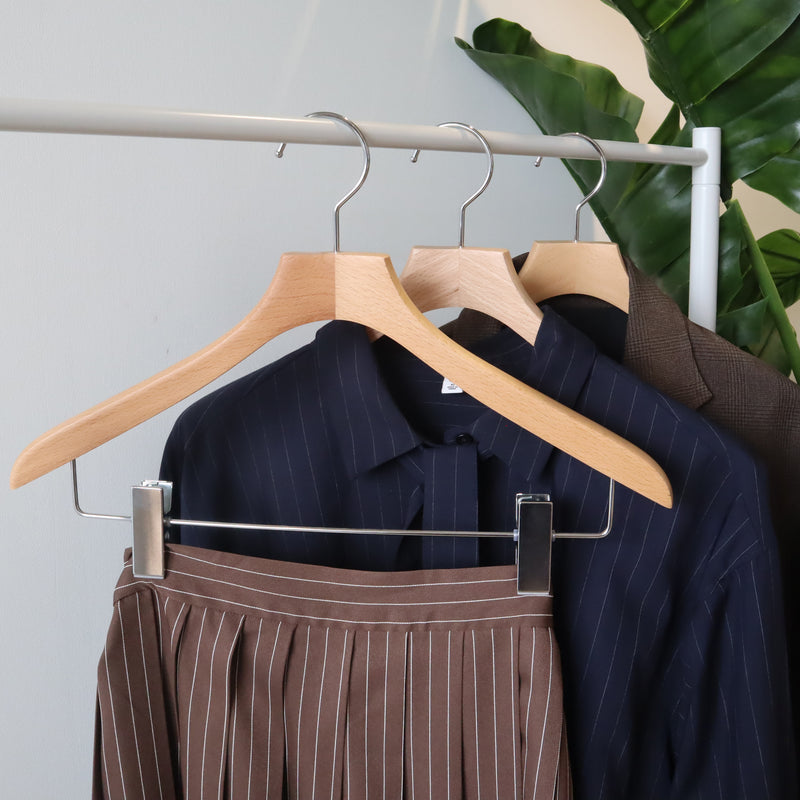 【FSC認証取得】woola FSC認証木製　ピンチバー付きハンガー