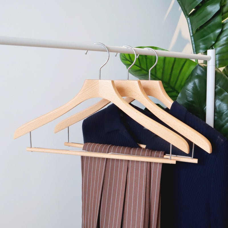 【FSC認証取得】woola FSC認証木製　スライドバー付きハンガー