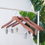 【FSC認証取得】woola FSC認証木製　ピンチバー付きハンガー  ブラウン